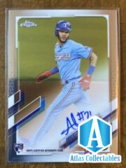 2021 Topps Chrome Rookie Base Auto #RA-AT Anderson Tejeda - Texas Rangers RC